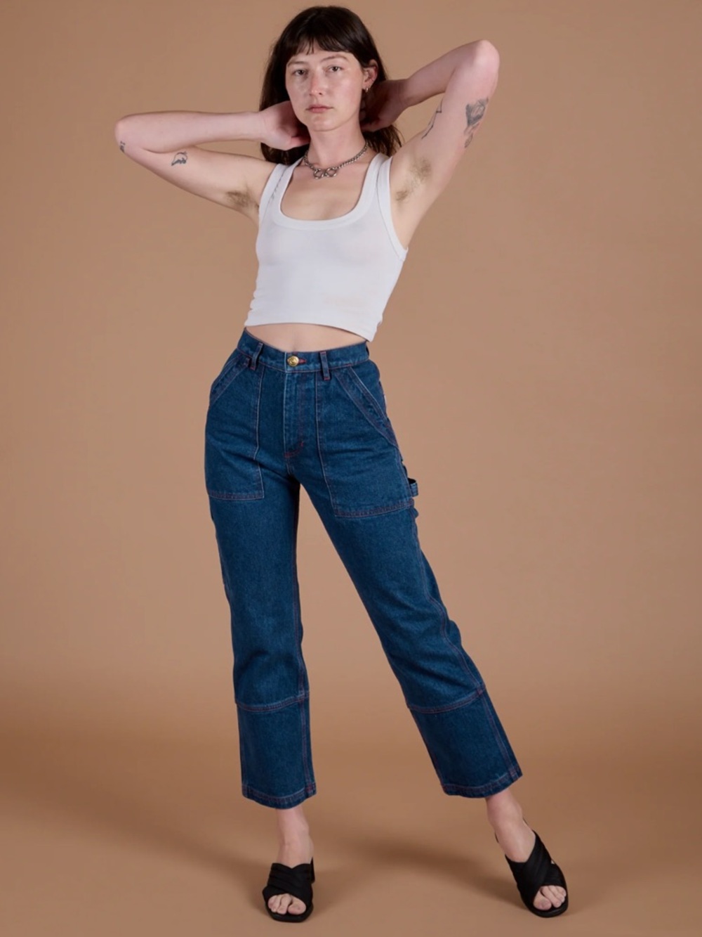 Big Bud Press Carpenter Jeans—High-Rise Dark Blue Denim